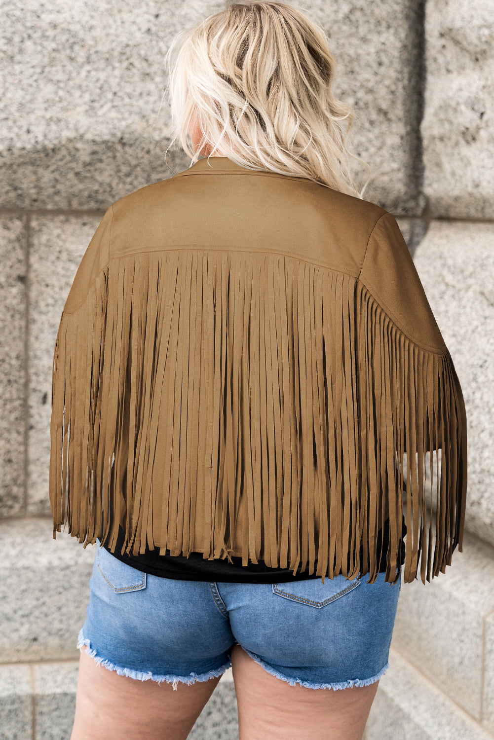 Fringe Open Front Jacket