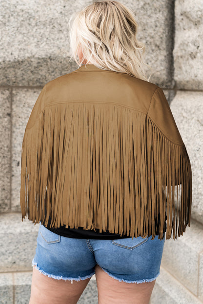 Fringe Open Front Jacket