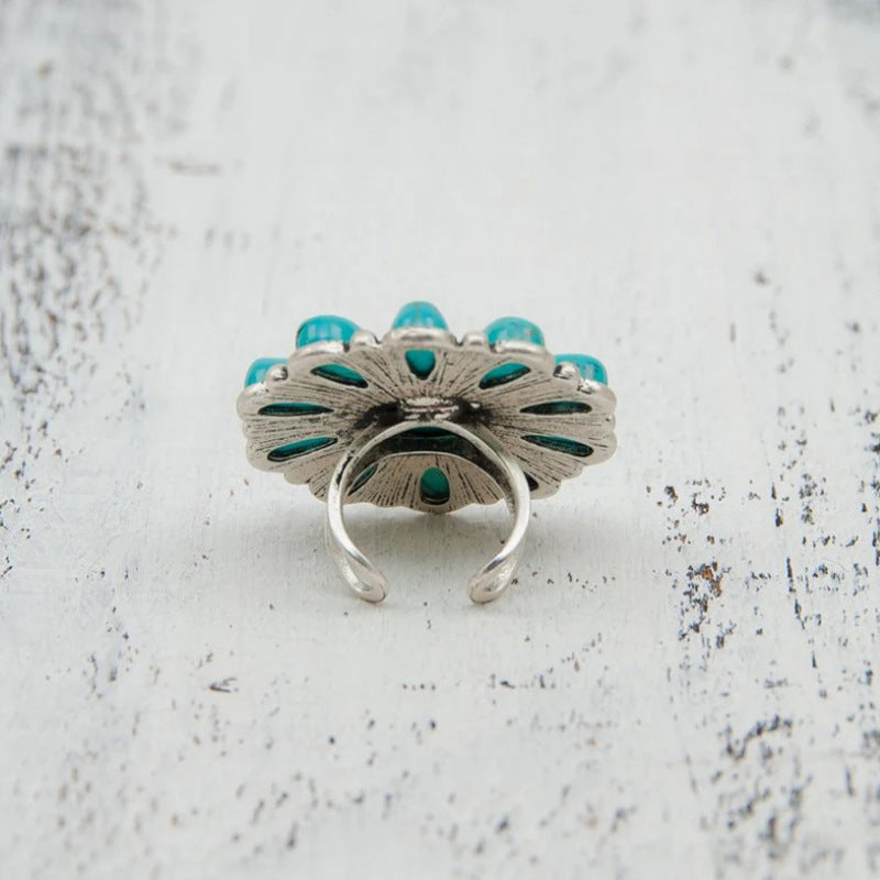 Turquoise Flower Ring