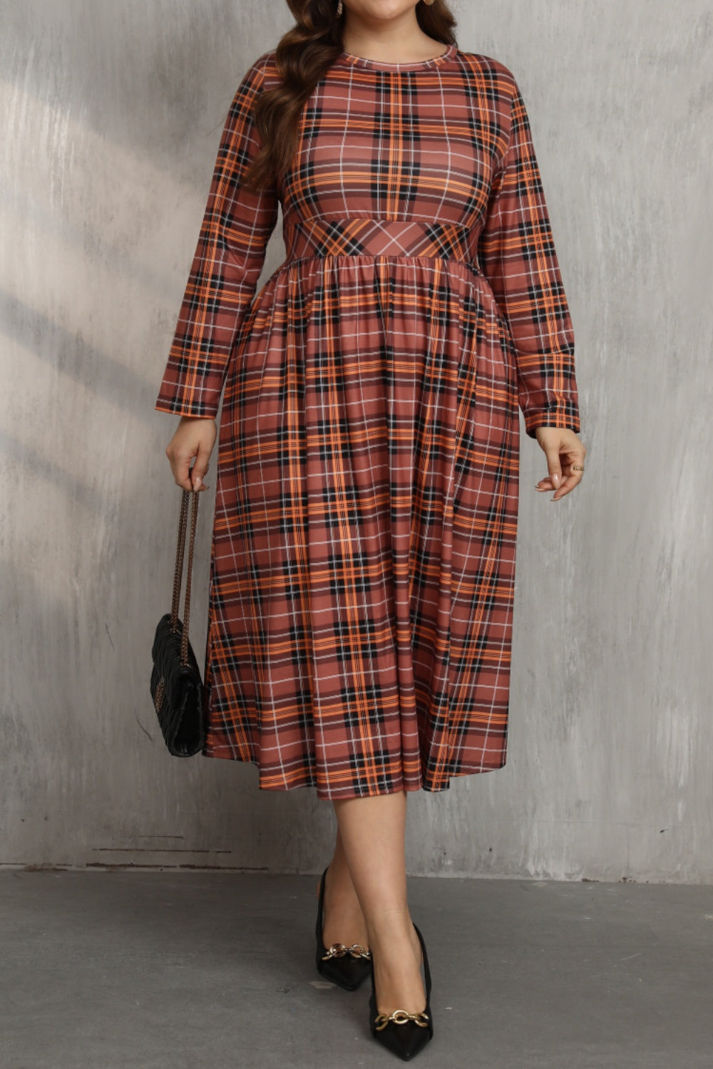 Plaid Long Dress