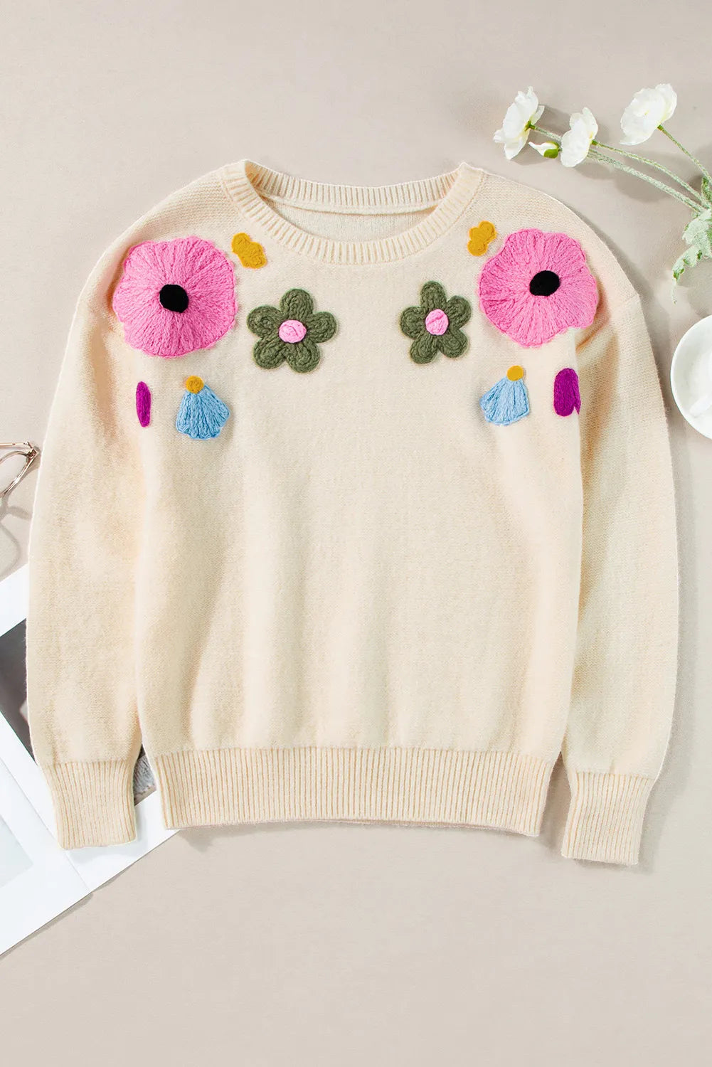 Crochet Flower Sweater