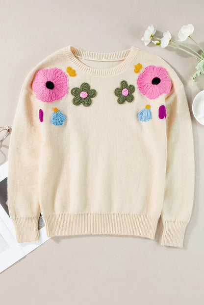 Crochet Flower Sweater