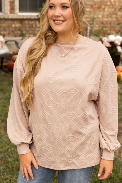 Textured Drop Shoulder Sweatshirt