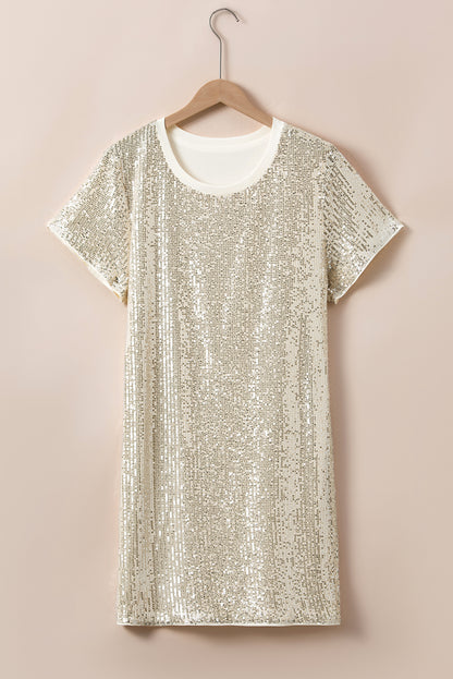 Light Sequin Short Dress