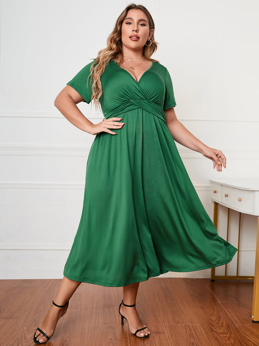 Green Classy Mid Dress