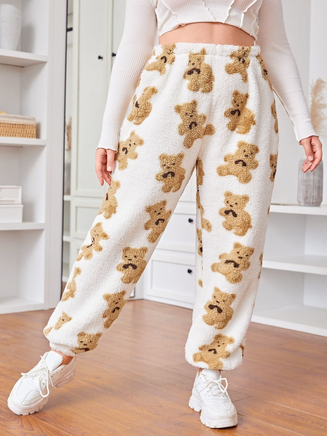 Fuzzy Bear Waist Pants