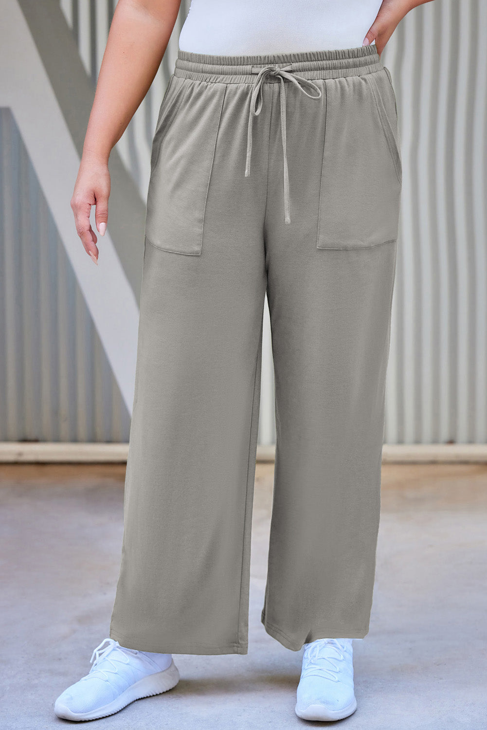 Drawstring Straight Pants