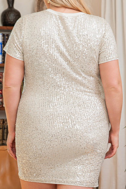 Light Sequin Short Dress