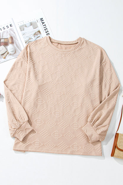 Textured Drop Shoulder Sweatshirt