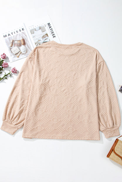 Textured Drop Shoulder Sweatshirt