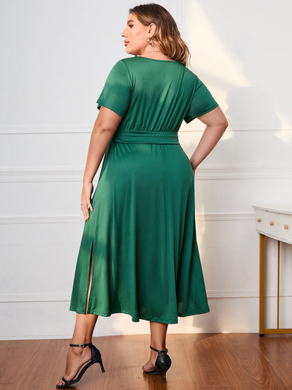 Green Classy Mid Dress