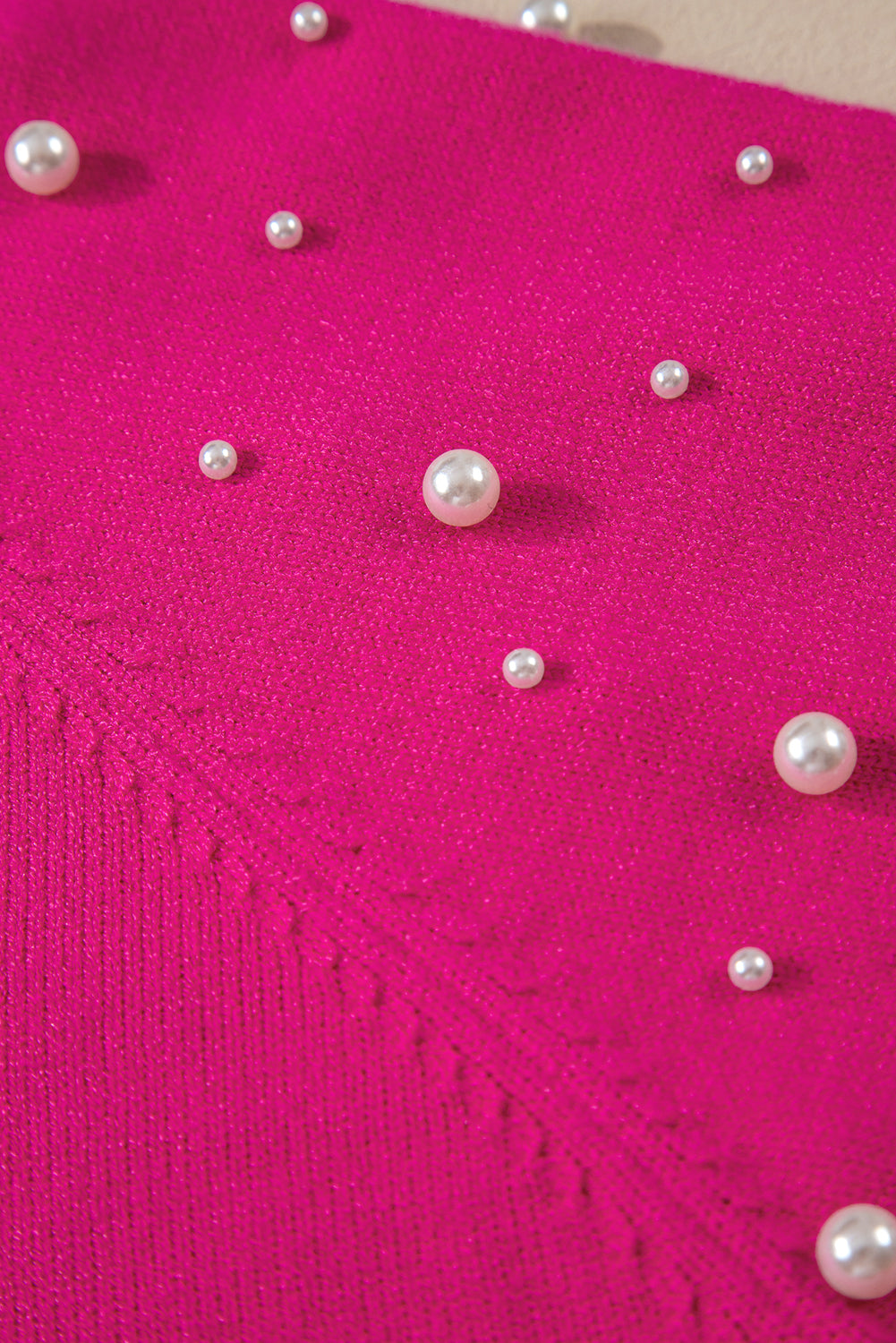 Pink Pearled Sweater