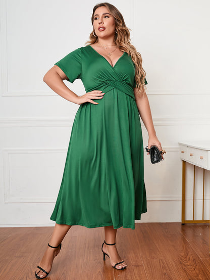 Green Classy Mid Dress