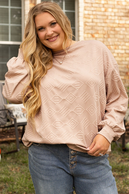 Textured Drop Shoulder Sweatshirt