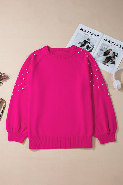 Pink Pearled Sweater